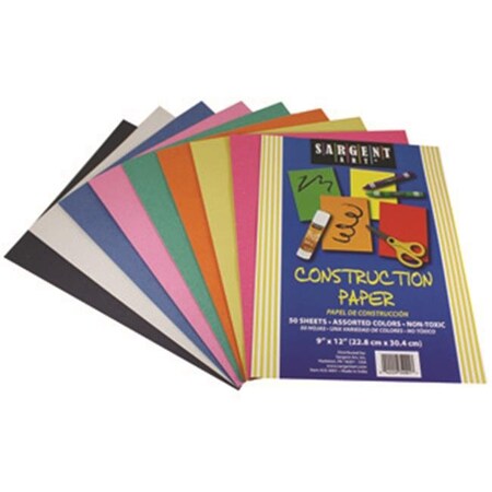 Sargent Art Construction Paper 50 Sheet Asst Color Pack SAR234001